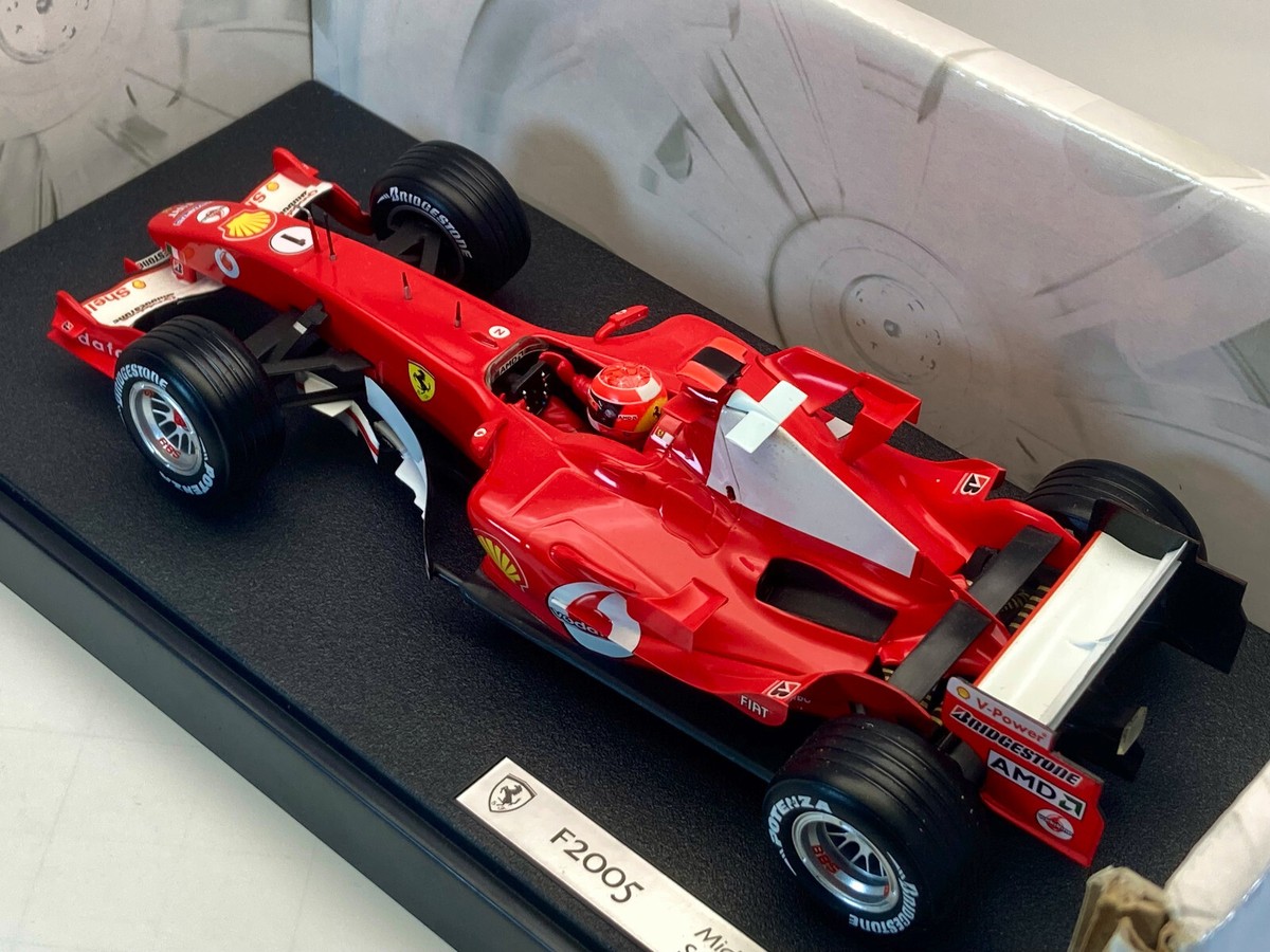 ホットウィール1/18フェラーリ F2005 Mシューマッハ Hot Wheels F1 Ferrari F2005 #1 Michael Schumacher 2005 1/18