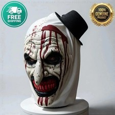 Terrifier 3 Art The Clown Bloody Skull Latex Mask Same Day    