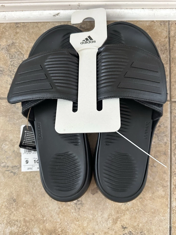 Sandália Adidas unissex Alphabounce 2.0 slides tripla preta ajustável M9/W10 - Imagem 3 de 4