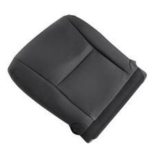 Driver Side Bottom Perforated Leather Replacement Seat Cover Compatible Black
