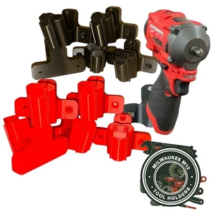 Milwaukee M12 12V Tool Holder Wall Mount Rack Bracket Set 5pc Red or Black