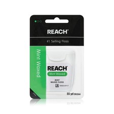 REACH Waxed Dental Floss, Mint, Plaque Remover for Teeth, Shred Resistant, Fl...
