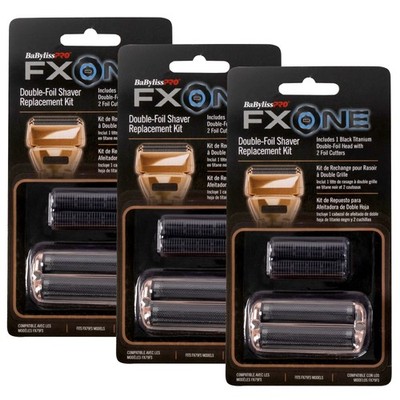3-Pack BaByliss Pro FXONE Double Foil Shaver Replacement Foil and Cutter