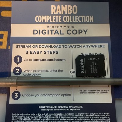 Rambo 4k The Complete Collection 2026 4K DIGITAL only - Please read
