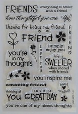 Hero Arts Friends Stamp Set Sentiments Sayings Words Storage Envelope