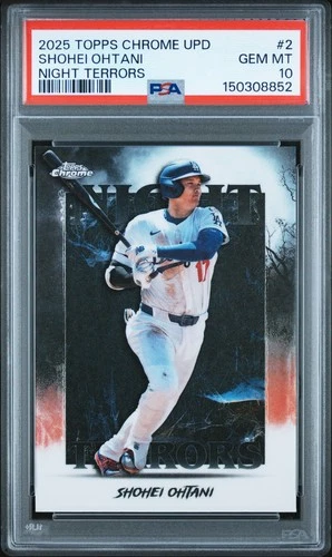 2025 Shohei Ohtani Topps Chrome Update Night Terrors NT-2 PSA 10 GEM 8852