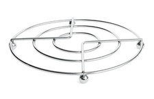 TOPFUNTERSETZER Chrom &Oslash;17cm rund Metall Topfgitter Topf Untersetzer Unterlage 99