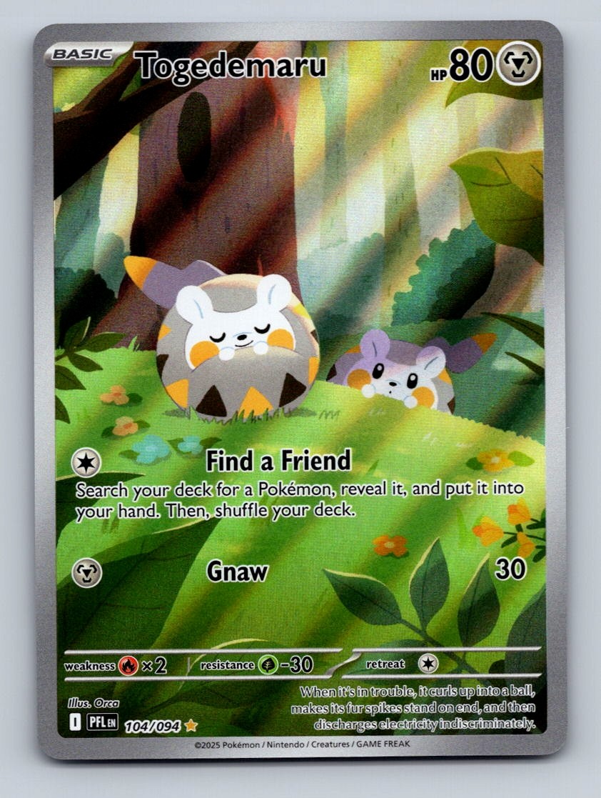 Pokemon TCG Togedemaru Holo Illustration Rare ME02: Phantasmal Flames 104/094