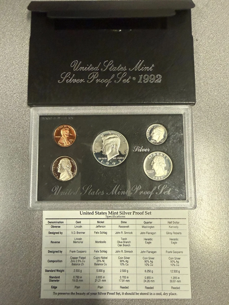 U.S. Mint Silver 1992 US Coin Proof Sets for sale | eBay
