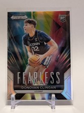 Donovan Clingan Rookie #23 2024-25 Panini Prizm Draft Fearless Silver Prizm Card