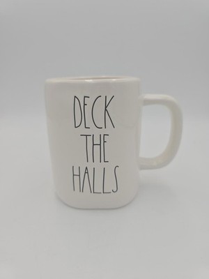 Rae Dunn Deck The Halls Two-Sided Christmas Mug