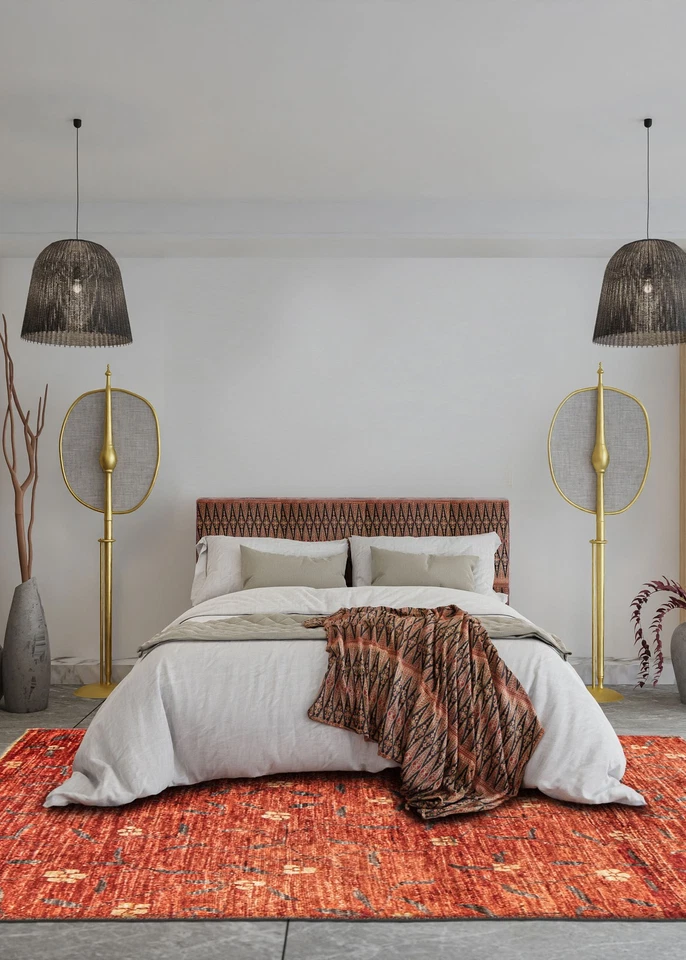 Traditional Hand-knotted Wool Oriental Carpet 3'9" x 6'0" Area Rug - Image 2 of 4