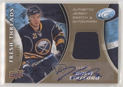 2009-10 Upper Deck Ice Fresh Threads Auto 32/35 Drew Stafford #FT-DS Auto 1t6