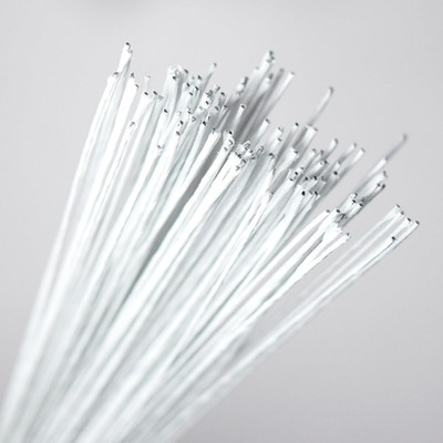 24 Gauge White Floral Stem Wire 15 inch, 120 PCS Per Pack