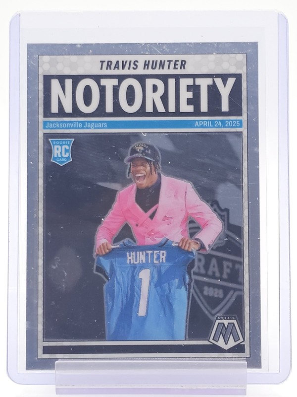 TRAVIS HUNTER 2025 PANINI MOSAIC FOOTBALL ROOKIE NOTORIETY #12 JAGUARS Q7183