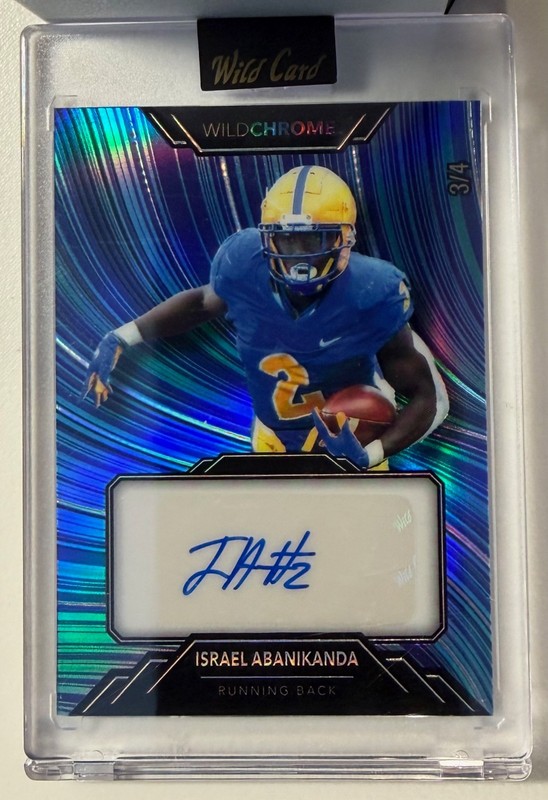 Israel Abanikanda 2023 Wild Card Chrome Factory Seal #3/4 - New York Jets