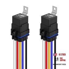 5-Pin Waterproof Relay Kit 40/30 AMP 1V Relay Switch with Harness 1 16 AWG 2