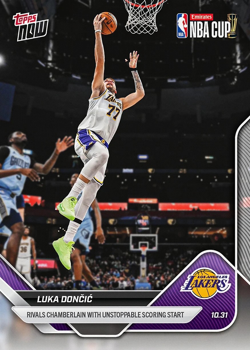 Luka Doncic Lakers Rivals Chamberlain 2025-26 NBA Topps NOW Card #39 - QTY