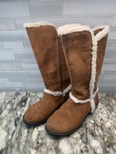 Girls Size 2 Tan Fauz Suede Tan Boot