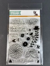 Simon Says Stamp HANDWRITTEN FLORAL GREETINGS Clear Stamp Set-Flowers, Leaves