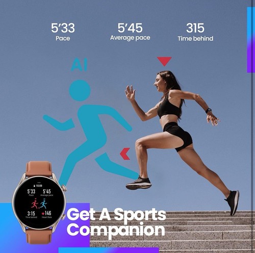 A2040 Amazfit GTR 3 Pro Smartwatch 1.45mm Infinite Black. New-Factory Sealed - Picture 9 of 16
