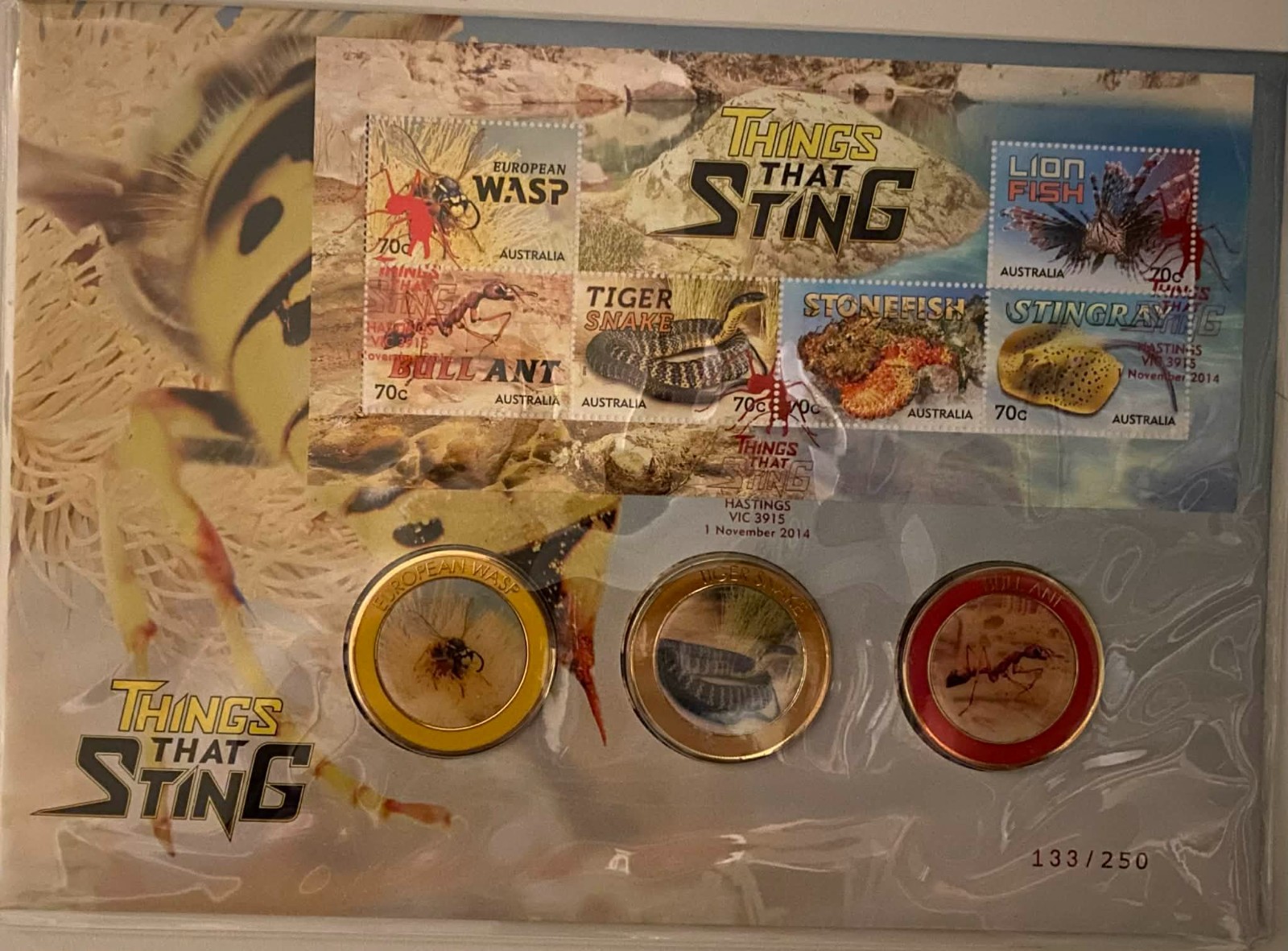 2014 Things that Sting Set (3) PNC's & Limited Edition Medallion Cover 133 /250
