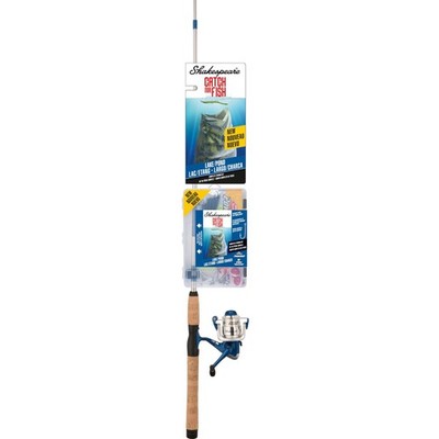 Fishing Combo with Shakespeare Rod & Reel, Berkley Baits, Live Bait Tackle, 6lb