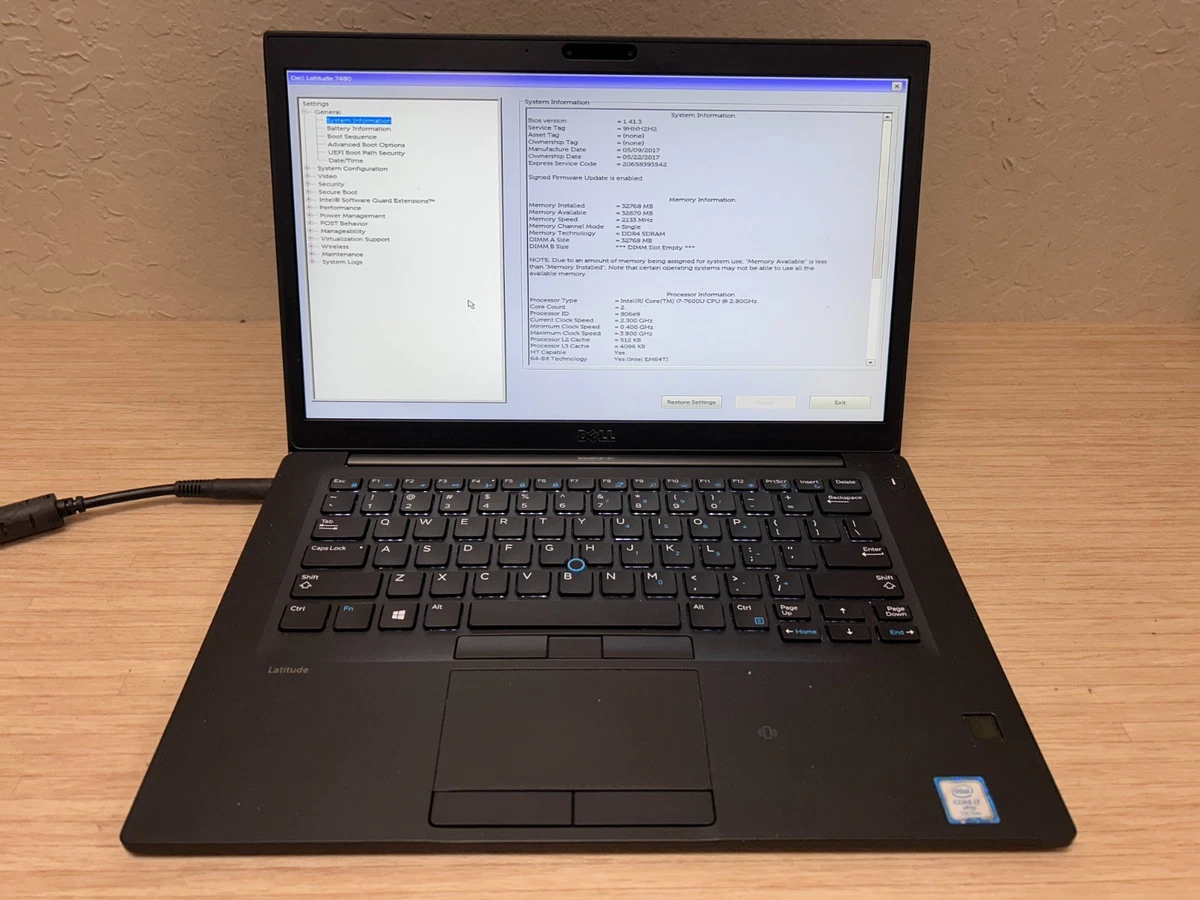 Dell Intel Core i7 7th Gen. PC Laptops & Netbooks 256 GB SSD