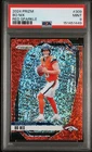 2024 Panini Prizm Bo Nix Red Sparkle #309 Rookie Card RC PSA 9