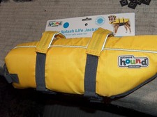 Outward Hound Granby Splash Dog Life Jacket YELLOW Medium 30-55 lbs NEW