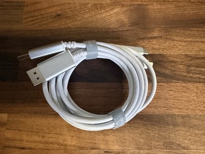 [USED] Qty 2 Moshi USB-C to DisplayPort Cable 1.5m/5ft (White)