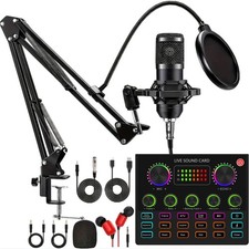 Podcast Equipment Bundle, V8max Voice Changer with Podcast Microphone Bundle ...