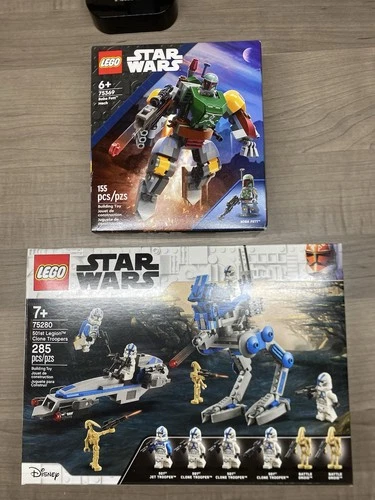 [75280 & 75369 - SEALED] LEGO Star Wars 501st Clone Troopers And Boba Fett Mech