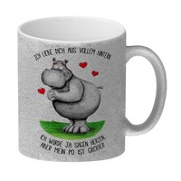 Ich Liebe Dich Aus Vollem Hintern Glitzer-Glitzer-Kaffeebecher Mit