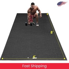 New Large Exercise Mat 8'X4'X6Mm Extra Thick Workout Mats for Home Gym Flooring