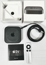 Apple TV A1378 2nd Gen Media Streaming Player, Remote, Power Cord, Manual & Box