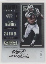 2017 Panini Contenders Playoff Ticket 33/99 Elijah McGuire Rookie Auto RC 0nr3