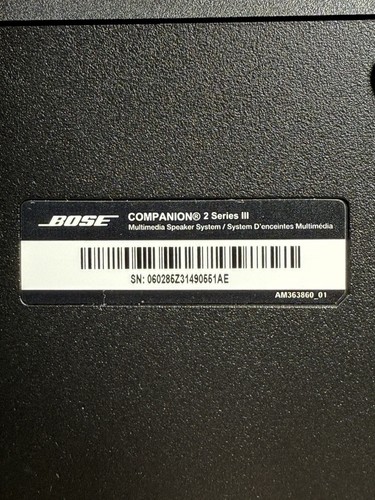 Bose - Companion 2 Series III Multimedia Computer Left Speaker Only - Afbeelding 13 van 13