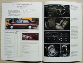 SAAB CD/i 16 Car Sales Brochure For 1989 #250399 in Folder with Colour Chart