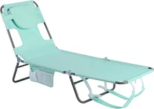 Sunnyfeel Lounge Beach Chair for Adults with Face Hole, Backpack Reclining Beach