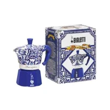 Bialetti Dolce & Gabbana Blue Mediterranean Moka Express 3 6 Cup D&G Coffee Pot