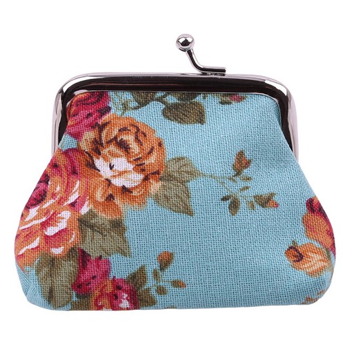 Women Coin Purse Lady Retro Vintage Flower Small Wallet Printing Floral Bag R - Picture 14 of 16
