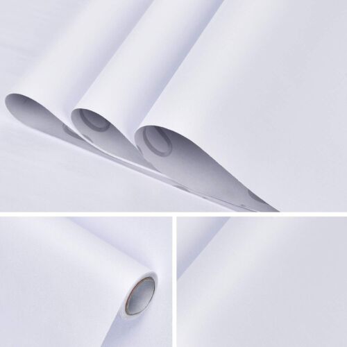 15.7" x 118" Matte White Wallpaper White Contact Paper White Peel and Stick W... - Picture 7 of 10