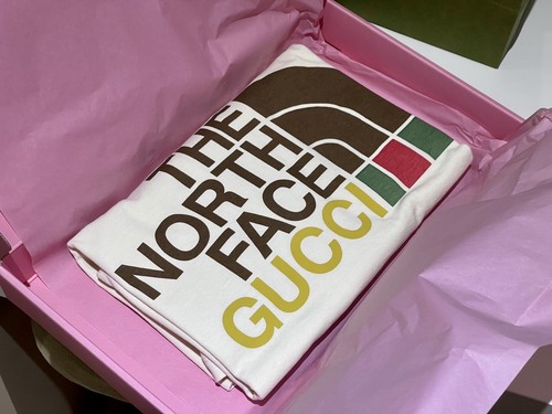 Gucci X The North Face T Shirt Oversize Logo S Small White Cream Beige Ebay