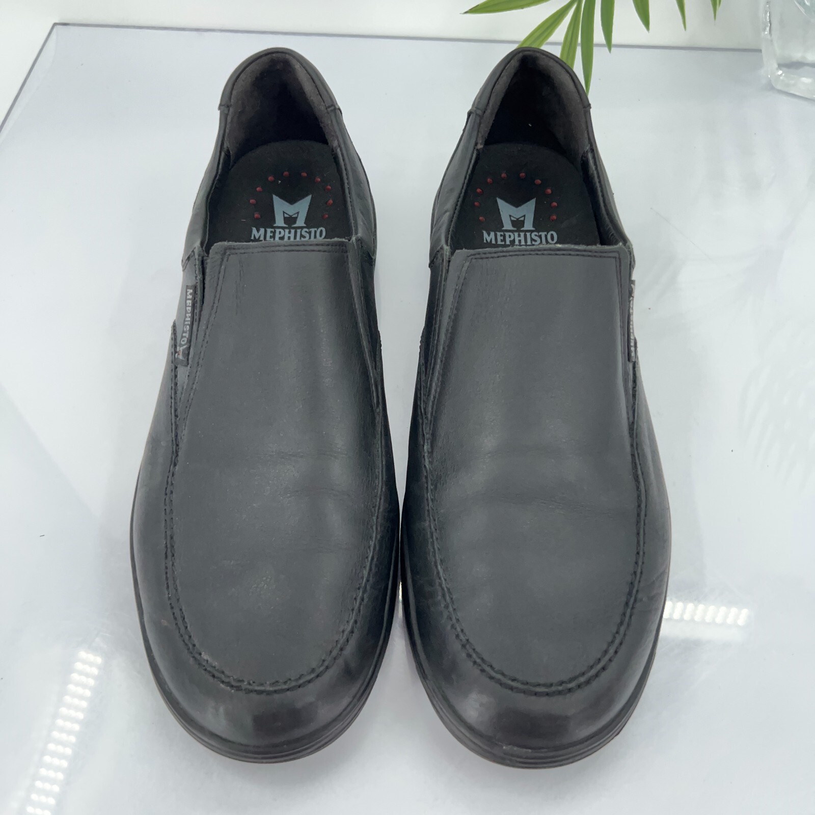 SAOLA Mocassino uomo Mephisto Davy slip on taglia 10 comodo lusso suola pelle nera