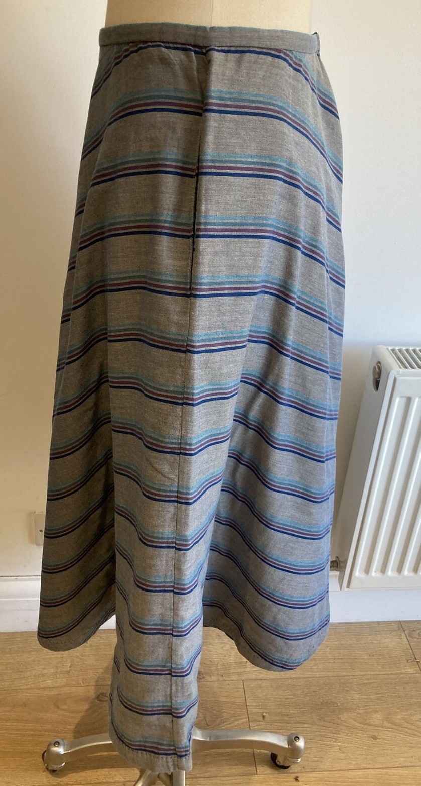 Seasalt Chevron Striped "Carving" Cotton Dirndl Skirt Size 10 UK BNWT 2