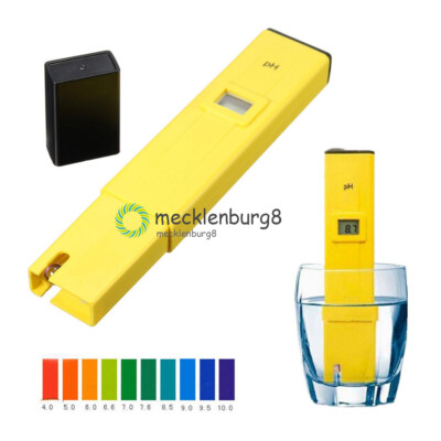 Pocket Digital PH Meter Water Tester Pen LCD Monitor Pool Aquarium Laboratory W
