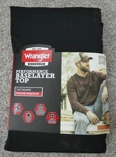 MENS WRANGLER WORKWEAR BASELAYER LONG-SLEEVE TOP, DRY-WICKING, COOLING, FITNESS