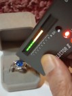 EARTH MINED HEATED BLUE TOPAZ 2.30 CT. WHITE SAPP. ACC. 925 SILVER RING SIZE 8 — photo 9