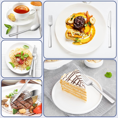 Besteck Set 6 Personen,  36 Teiliges Edelstahl Besteckset Mit Steakmesser, Hochw - Bild 7 von 14